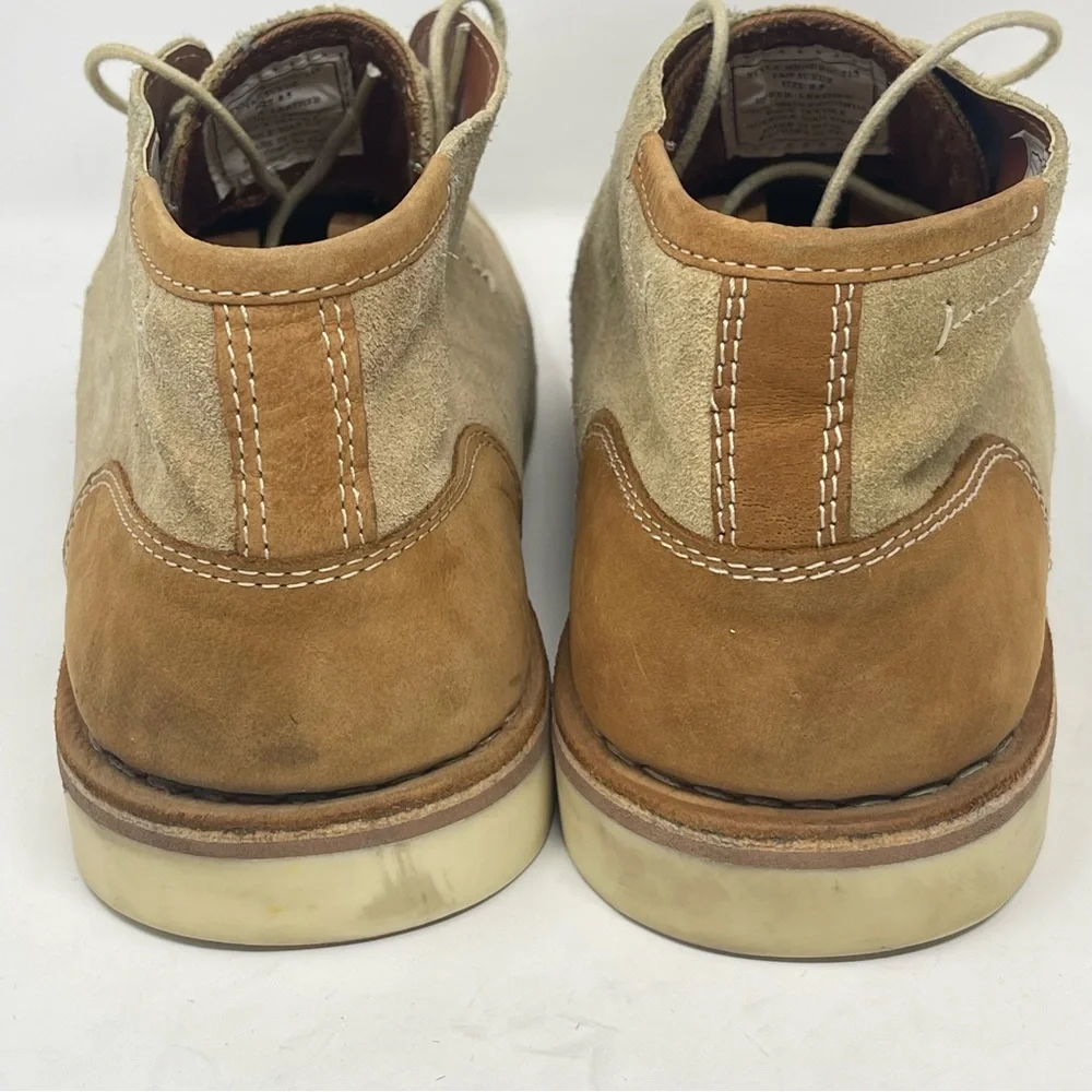 Steve Madden Hendric Chukka Boots Mens 8.5 Tan Brown Suede Perforated Lace Up
